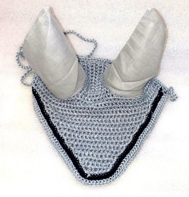 HORSE FLY VEIL EAR BONNET/NET/MASK/HOOD BREATHABLE COTTON choice of colors SALE