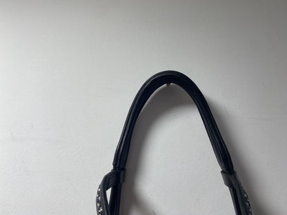 NEW English Leather BRIDLE SNAFFLE Crystal BRIDLE full Black (944/23-24) B32