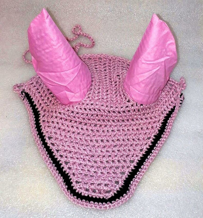 HORSE FLY VEIL EAR BONNET/NET/MASK/HOOD BREATHABLE COTTON choice of colors SALE