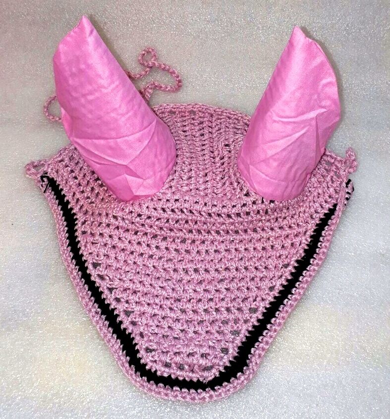 HORSE FLY VEIL EAR BONNET/NET/MASK/HOOD BREATHABLE COTTON choice of colors SALE