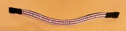 Designer Look U 5 Rows crystal Browband choice of crystal colors BLACK on sale