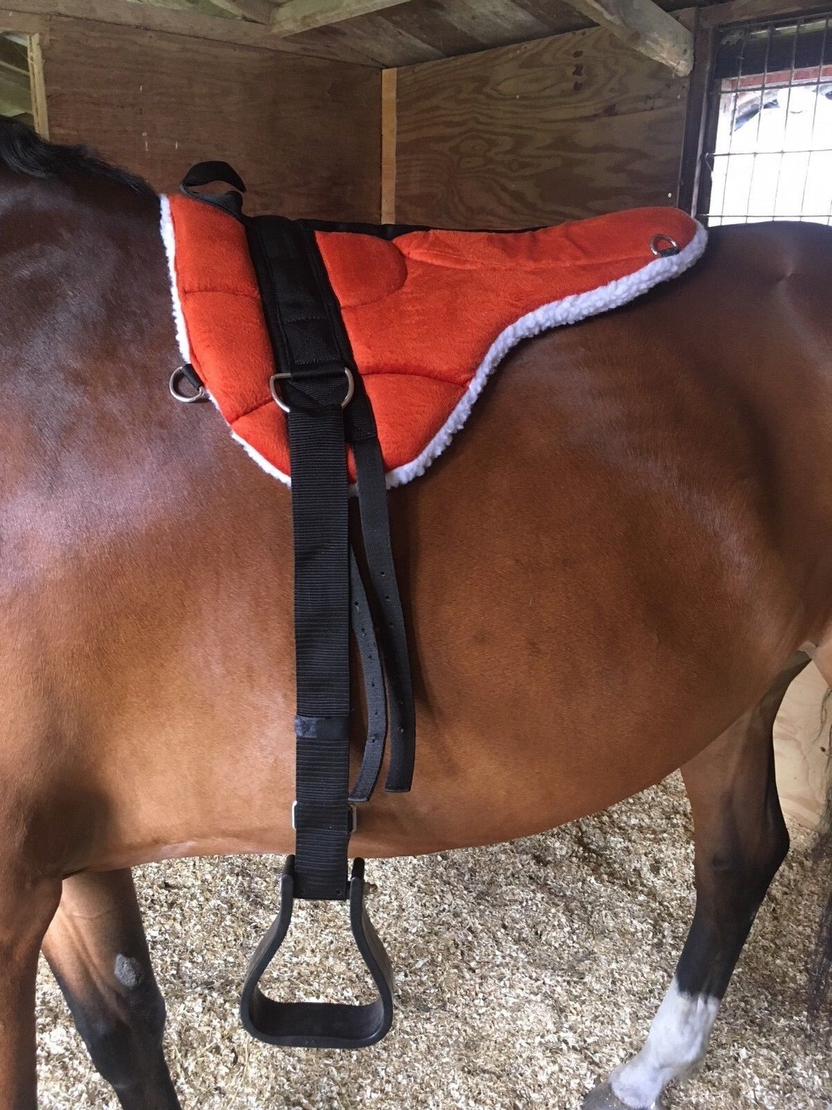 NEW HIGH DENSITY MICRO SUEDE BAREBACK PAD FREE GIRTH AND STIRRUPS SADDLE PAD