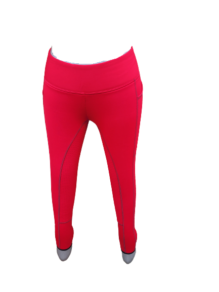 New Silicone Grip Horse Winter  Riding Leggings Tights  Phone Pocket ,PURPLE