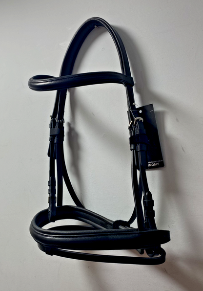 NEW English Leather BRIDLE SNAFFLE BRIDLE Full Black (1427/22-23) B51