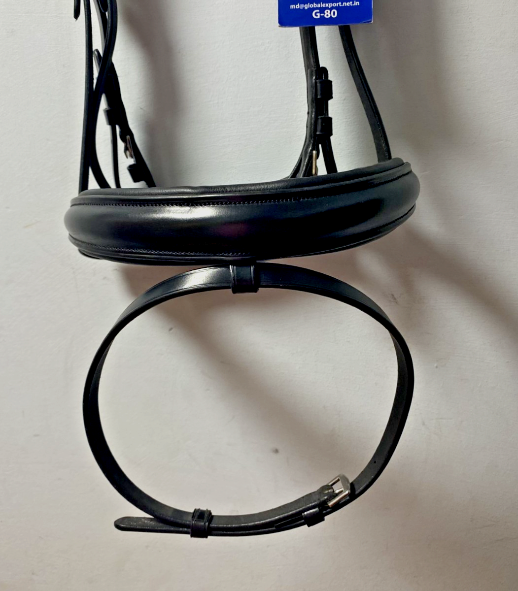 NEW Cwell English Leather BRIDLE Crystal SNAFFLE BRIDLE full Black (2002) B43