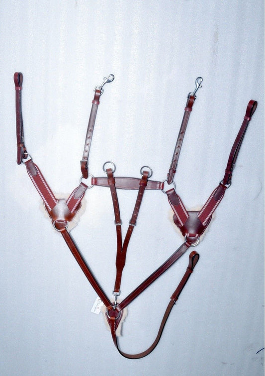 New 5 Point Breastplate + Martingale CHERRY Brown, XFull/Full/Cob/Pony On Sale