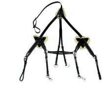Load image into Gallery viewer, New 5 Point Breastplate + Martingale Black  Full/Cob/x full

