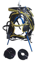 Load image into Gallery viewer, NEW Two Tone  NYLON  HORSE DRIVING CART HARNESS SADDLE BRIDLE F/C/P Black/Yellow
