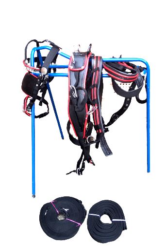 NEW Two Tone  NYLON  HORSE DRIVING CART HARNESS SADDLE BRIDLE F/C/P Black/Red