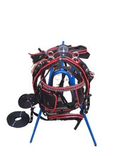 Load image into Gallery viewer, NEW Two Tone  NYLON  HORSE DRIVING CART HARNESS SADDLE BRIDLE F/C/P Black/Red

