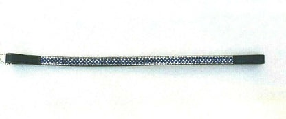 Designer Crystal Reverse Browband,Polo Leather CapriBlue/Diamon Black Full (812)