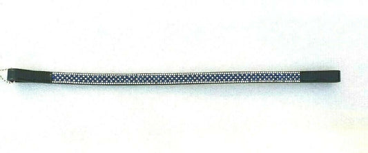 Designer Crystal Reverse Browband,Polo Leather CapriBlue/Diamon Black Full (812)