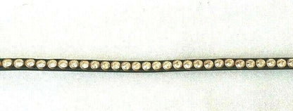 Designer Crystal Reverse Browband, Polo Leather Brass/Cry Black Full (844)