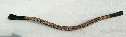 Designer Crystal Reverse Browband U Shape,PoloLeather Black Full (950)