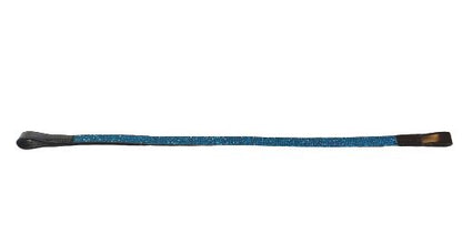 Designer Crystal Reverse 5Row Blue Zircon Browband,Polo Leather Black Full (825)