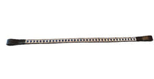 Load image into Gallery viewer, Designer Crystal Reverse Capri Blue Browband ,Polo Leather Black Full (811)
