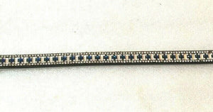 Designer Crystal Reverse Capri Blue Browband ,Polo Leather Black Full (811)