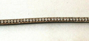 Designer Crystal Reverse 3Row Browband ,Polo Leather Black Full (861)