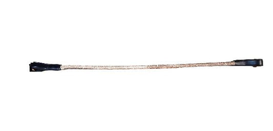 Designer Crystal Reverse  Browband ,Polo Leather Black Full (1018)