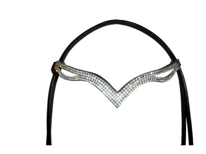 New Designer Ve Clear Crystal Browband BLACK