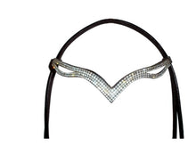 Load image into Gallery viewer, New Designer Ve Clear Crystal Browband BLACK
