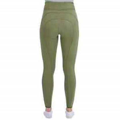BUSSE RIDING LEGGINGS NURMES-WINTER II, Olive ,UK 8 EU 36 (710137)