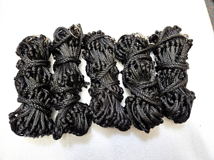 Pack of 5 Haynets strong 12 rings 42 "medium  holes , BLACK  ON SALE