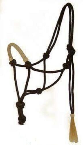 Rope Halter/Headcollar Horsemanship/Parelli Rawhide Braided Noseband Black