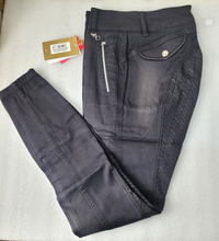 Load image into Gallery viewer, Horze Nicole Breeches with Silicone Full Set, BLACK DENIM  ,UK 10 EU 36 (36086)
