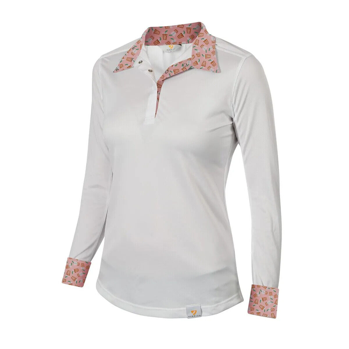 Shires Aubrion Kids' Equestrian Style Shirt - Iced Coffee