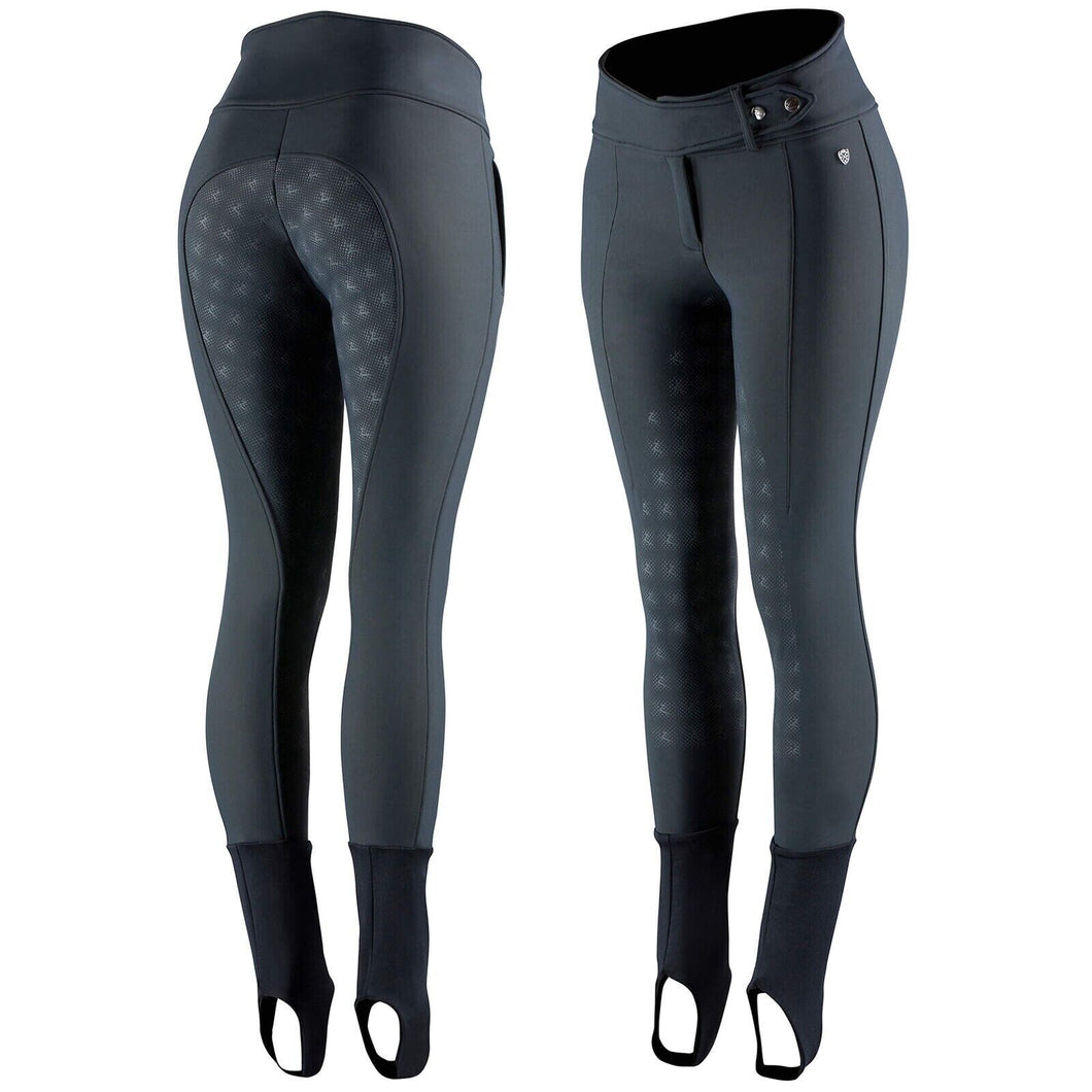 Horze Alexia  Silicone Full Seat Stirrup Breeches, Dark Navy UK 14  EU 40(36642)