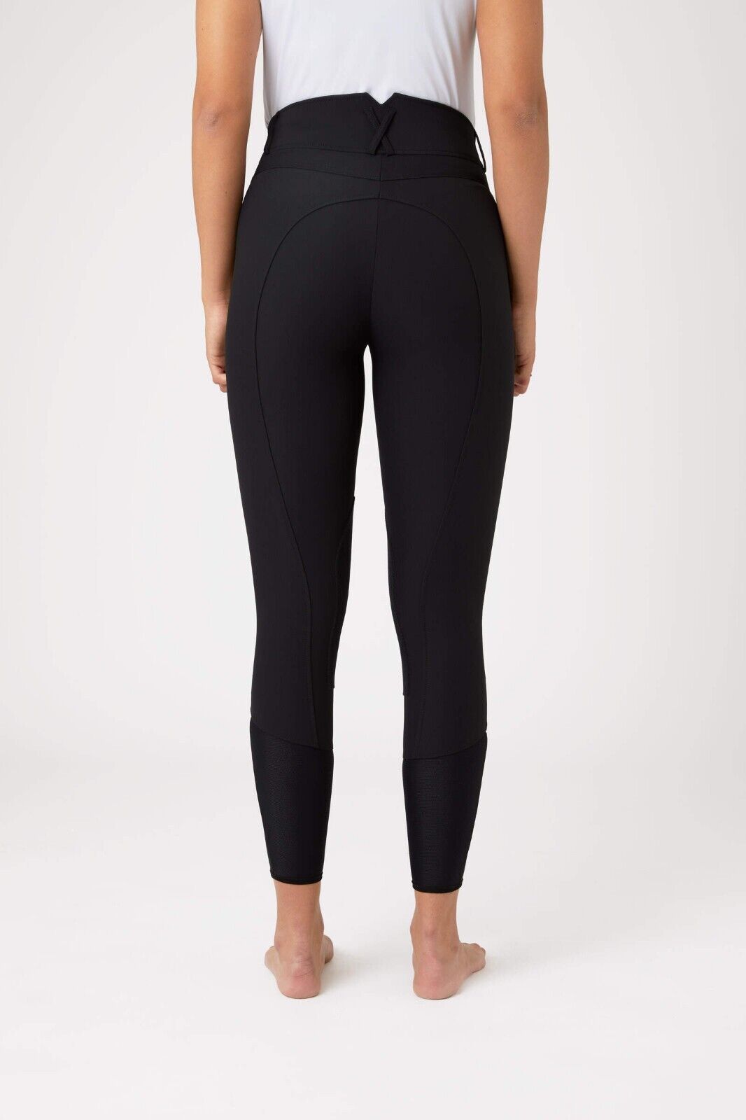 Horze Angelina Lightweight Stretch Knee Patch Breeches, BLACK UK 18 EU 44(36618)