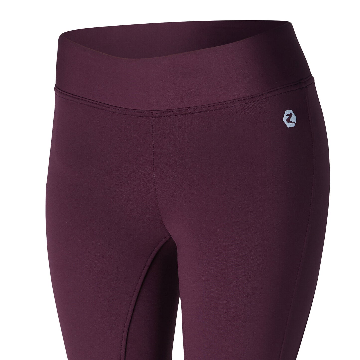 Horze Active Womens Winter Silicone Knee Patch Tights - BURGUNDY ,(36630)