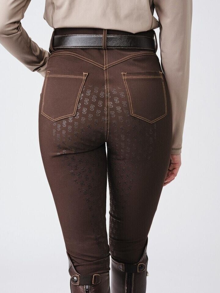 PS OF SWEDEN KHLOE FULL SEAT BREECHES,CHOCOLATE, UK 10, EU 36 (40000-847-036)