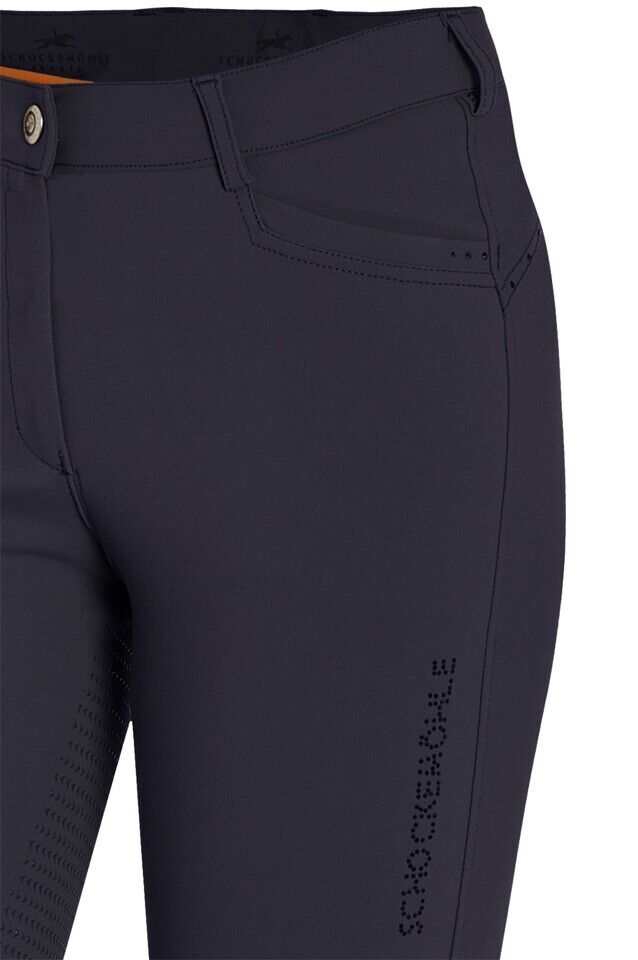 Schockemohle Summer Bea Full Seat Breeches, Navy ,EU38 UK 26R (2171-00039)