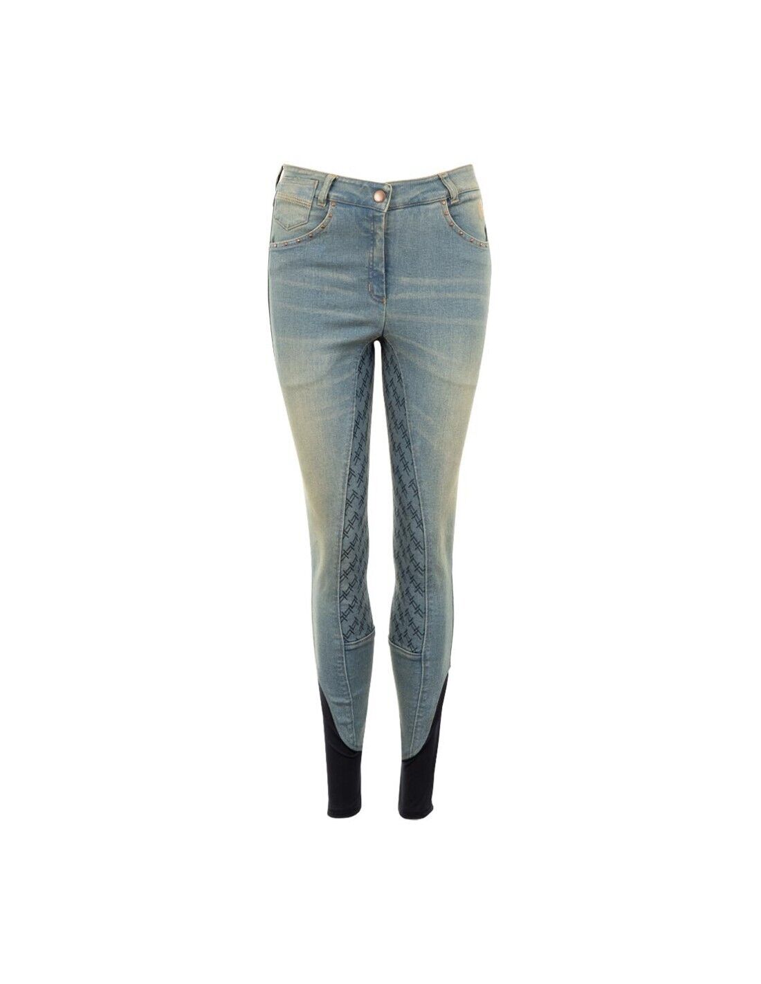 ANKY Riding Breeches Light Denim Silicone Seat ladies UK 8 (XR 19105)