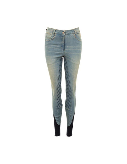 ANKY Riding Breeches Light Denim Silicone Seat ladies UK 8 (XR 19105)