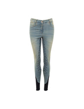 Load image into Gallery viewer, ANKY Riding Breeches Light Denim Silicone Seat ladies UK 8 (XR 19105)
