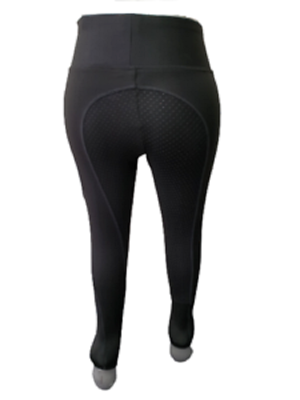 NEW Full Silicone Grip Horse Riding Tight Breeches Phone Pocket ,BLACK , LARGE