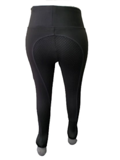 NEW Full Silicone Grip Horse Riding Tight Breeches Phone Pocket ,BLACK , LARGE