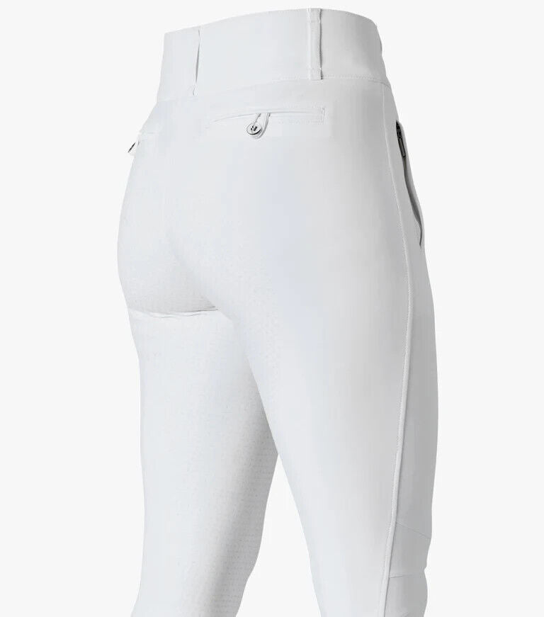 PREMIER EQUINE Aradina Full Seat Gel  Riding Breeches,White UK 16, 32'' (4154)