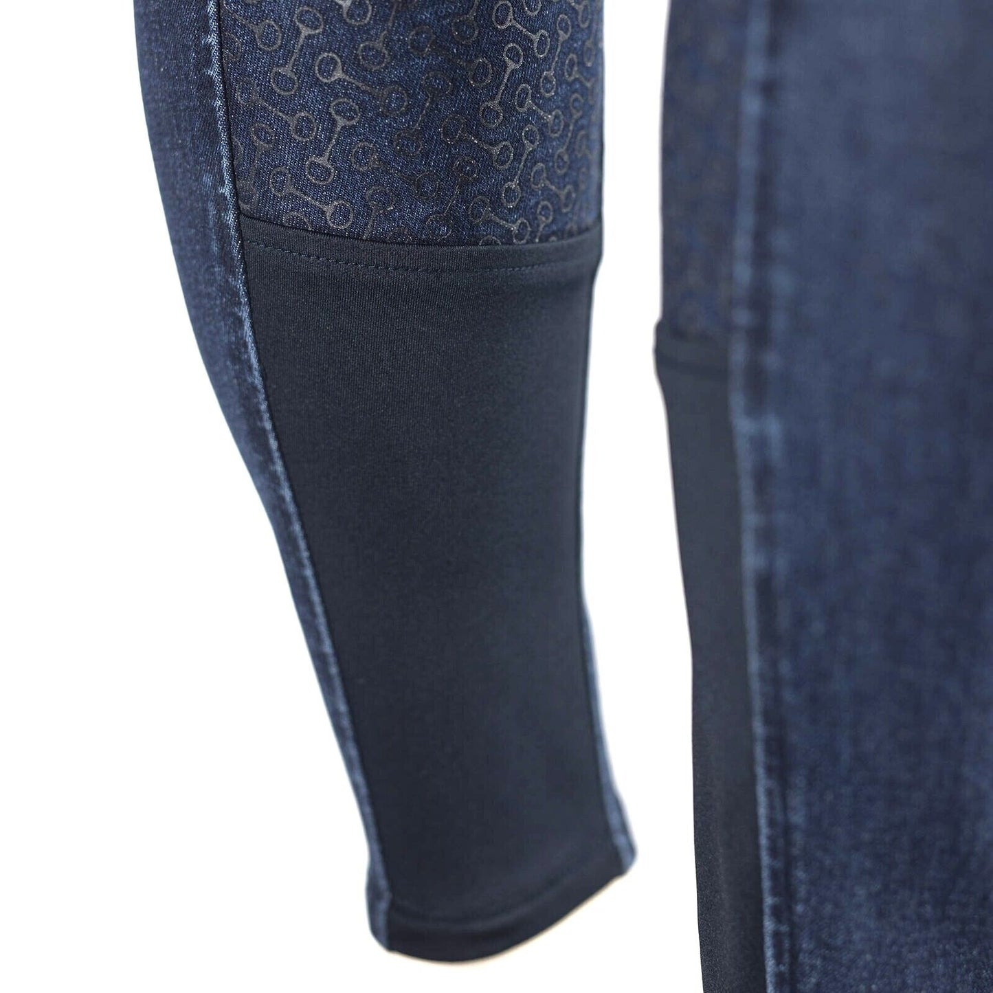 Horze Kaia Women High Waist Silicone Breeches, Dark Denim UK 14 EU 40 (36656)B
