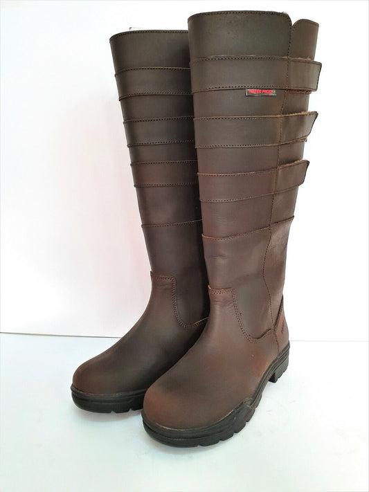 NEW PoleStar London Leather Riding Boots Equestrian Country Boots 4 - 8 adult