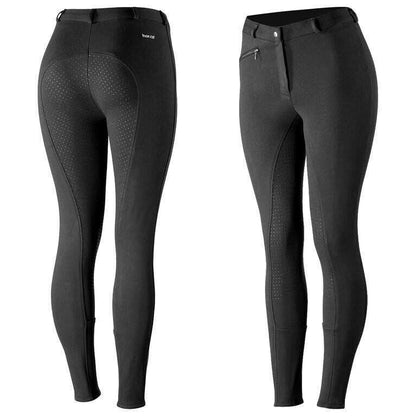 Horze Ladies/Women's Active Silicone Grip Full Seat Breeches BLACK UK 10 - 36277