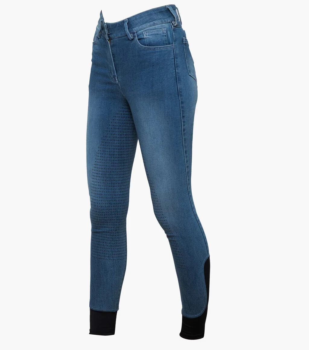 Premier equine Gina Ladies Full Seat Denim Breeches, Navy UK 26'' EU 38 (413226)