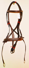 Load image into Gallery viewer, Neu Cross Over Gebisslose Leder Trense mit Web Griff Zügel - Voll (Braun)
