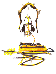 Cwell Equine Top Quality Trotting Racing Horse Harness Quick Hitch Yellow/Brown
