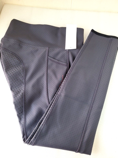 Full Silicone Grip Horse Riding Tight  Phone Pocket ,DARK GREY, UK 12,MEDIUM(A5)