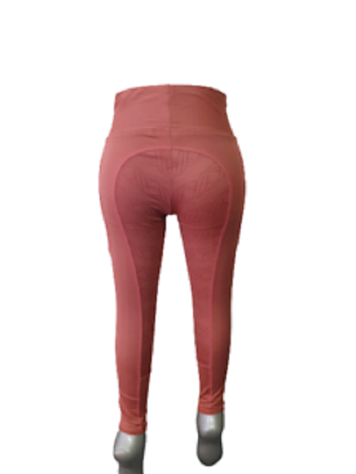 NEW Full Silicone Grip Horse Riding Tight Breeches Phone Pocket ,Marsala ,LARGE