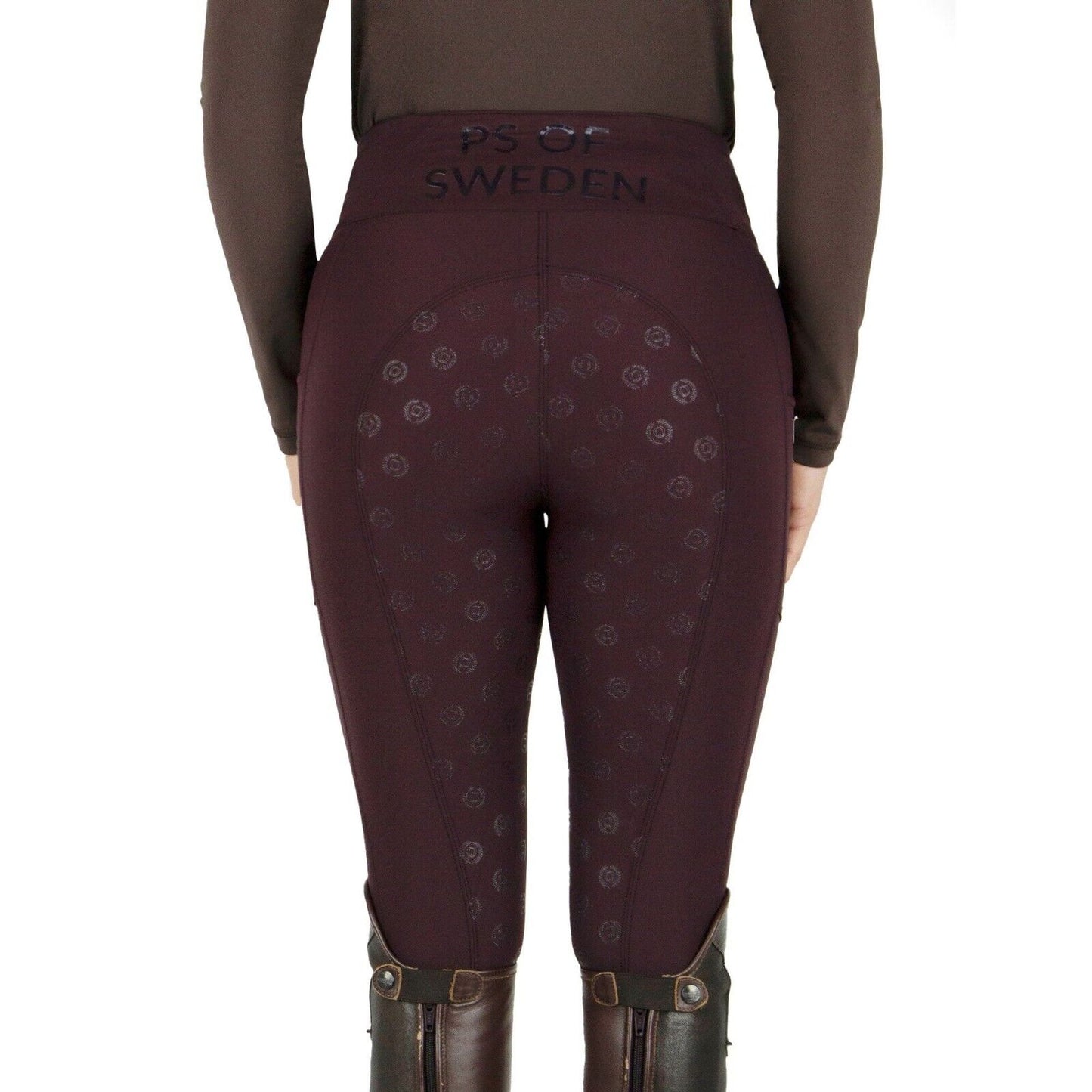 NEW PS OF SWEDEN Brooklyn Full Seat Breeches, PLUM ,UK 32" EU 44   (4944)